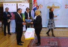 27 October 2015 Deputy Secretary General Branko Marinkovic accepts the energy passport on the behalf of the National Assembly